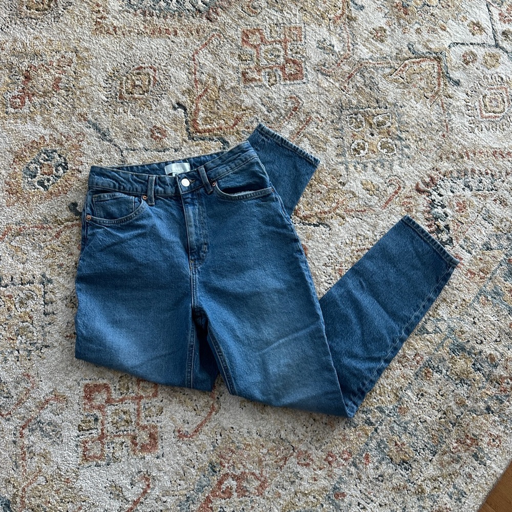 H&M Blue Straight Leg Jeans Versatile Denim